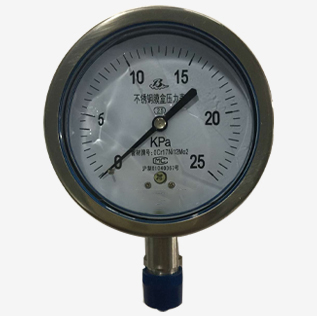 YE-150B不(bu)鏽鋼膜盒(he)壓力表